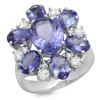 Image 1 : 14K Gold 5.00ct Tanzanite & 0.50ct Diamond Ring