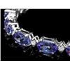 Image 2 : 14k Gold 10.00ct Tanzanite & 0.50ct Diamond Bracel