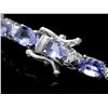 Image 4 : 14k Gold 10.00ct Tanzanite & 0.50ct Diamond Bracel