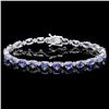 Image 5 : 14k Gold 10.00ct Tanzanite & 0.50ct Diamond Bracel