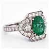 Image 3 : 14K Gold 1.81ct Emerald & 0.72ctw Diamond Ring
