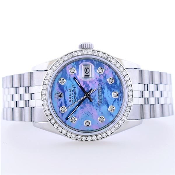 Rolex DateJust SS 1.50ct Diamond 36 Wristwatch