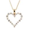 Image 1 : 14K Yellow Gold 0.75ctw Diamond Heart Pendant
