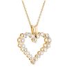 Image 2 : 14K Yellow Gold 0.75ctw Diamond Heart Pendant