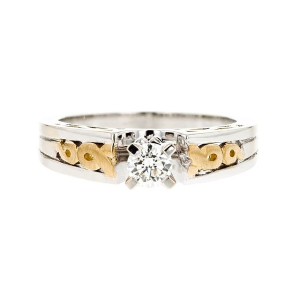 18K Two-Tone Gold 0.35ctw Diamond Ring
