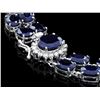 Image 2 : 14k Gold 50.00ct Sapphire & 0.55ct Diam Bracelet