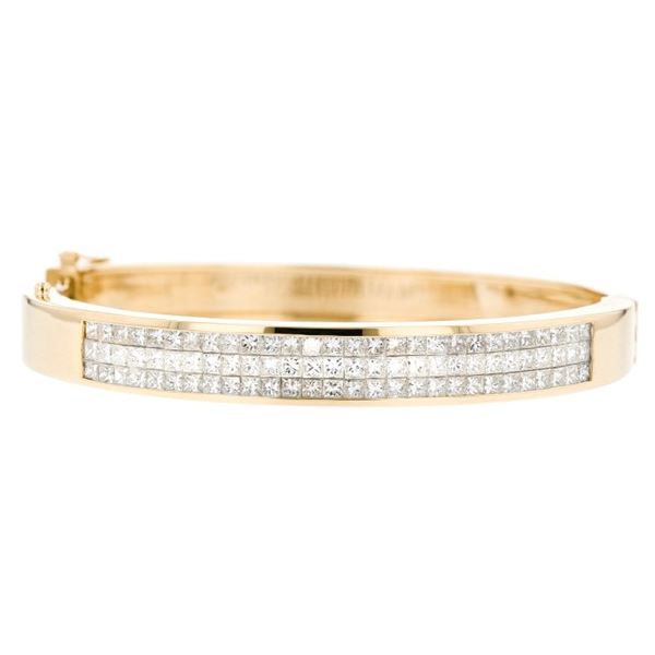 18K Yellow Gold 6.45ctw Diamond Bangle