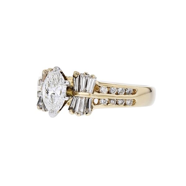 14K Yellow Gold 0.90ctw Diamond Ring