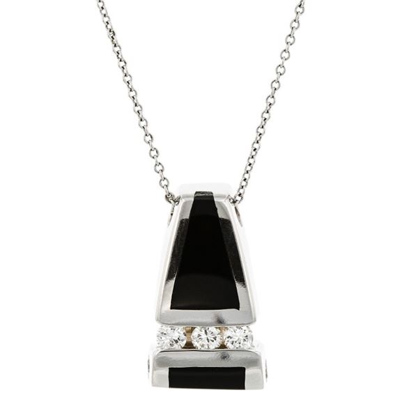 14K White Gold 0.35ctw Diamond Pendant