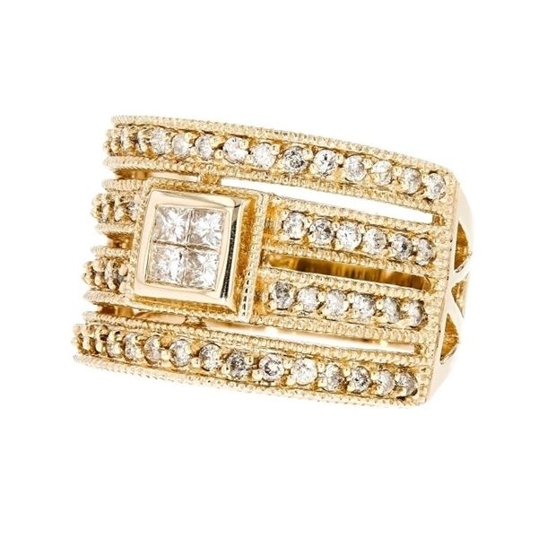 14K Yellow Gold 0.75ctw Diamond Ring