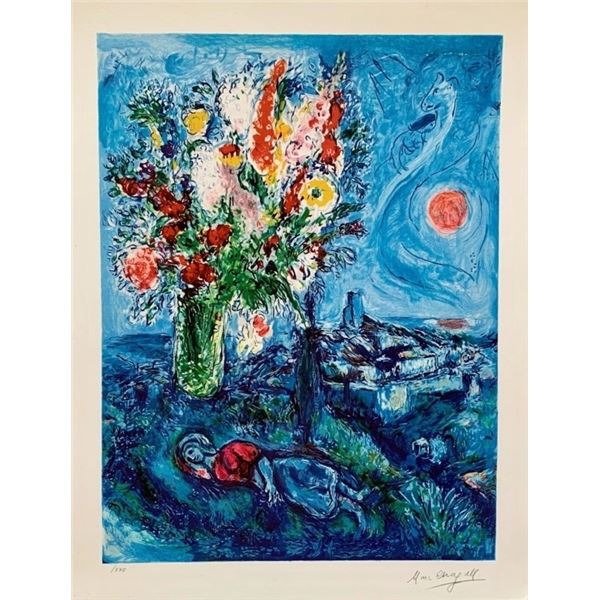 Marc Chagall “La Dormeuse Aux Fleurs” Limited Edit