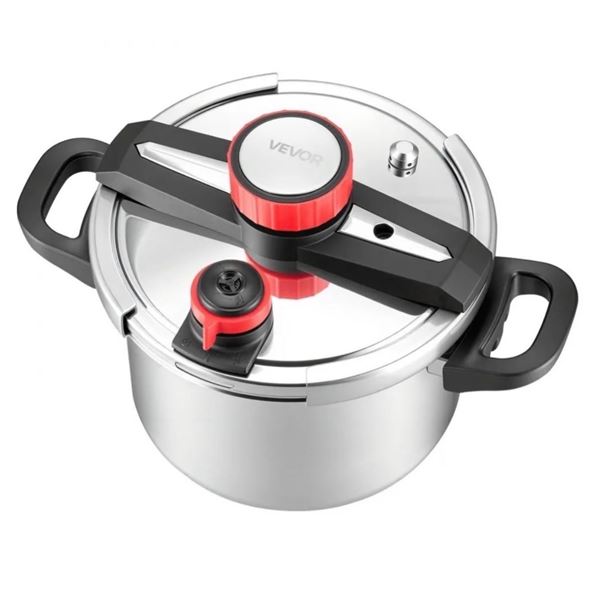 Brand new Pressure Cooker Silver Red Black-7L