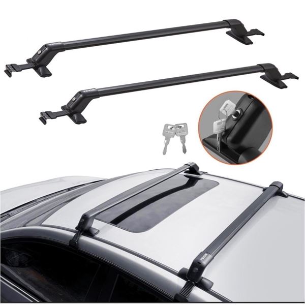 Brand New Universal Roof Rack Cross Bars – Adjustable 165 LB Capacity – Model CT