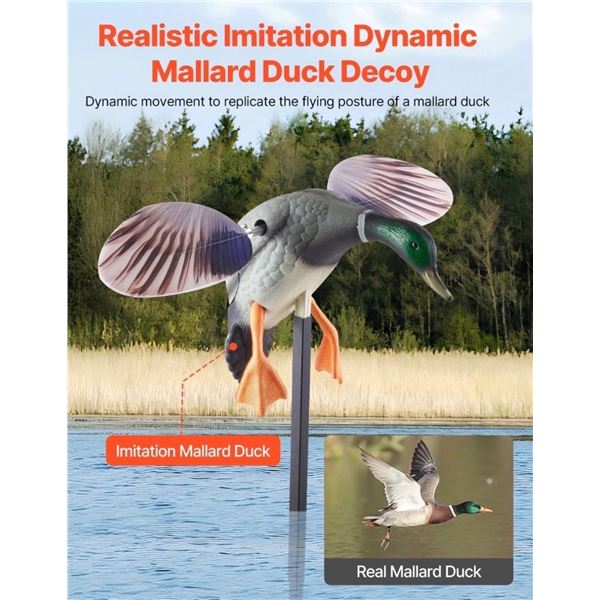 Brand New Mallard Duck Decoy with Remote Control
