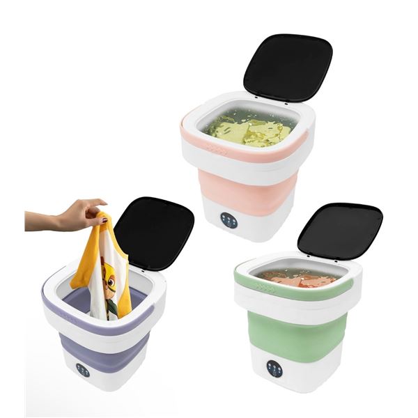 Brand New Foldable Portable Mini Washing Machine – 1 Unit – Assorted Colours