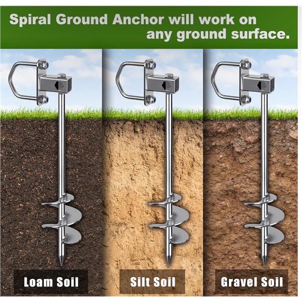 Brand New – Insaga 30” Heavy Duty Fully Welded Ground Anchor Kit – 4 Piec