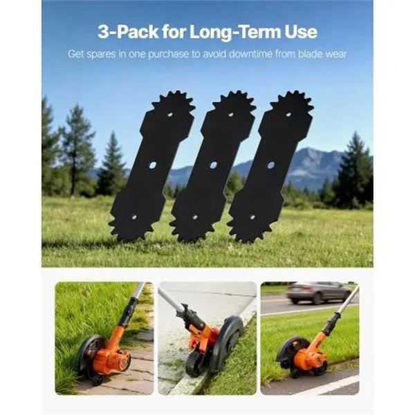 Brand New 8.8-Inch Electric Edger Replacement Blades – 3-Piece Set – Model BL1