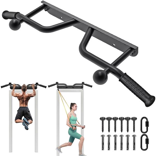 Brand New Kipika 39-Inch Heavy-Duty Wall-Mounted Multi-Grip Pull-Up Bar