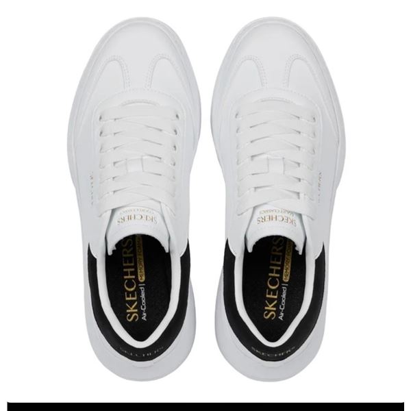 Brand New Skechers Platform Sneakers – White/Black – Unisex – Size 9
