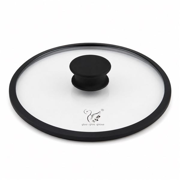 Brand New GLOU-GLOU GOOSE 10.5-Inch Glass Microwave Splatter Cover – Black