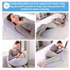 Image 8 : Brand New Chilling Home 47” C-Shaped Maternity & Nursing Pillow – Grey