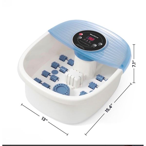 Brand New MaxKare Foot Spa Massager with Heat, Bubbles & Automatic Massage Ro