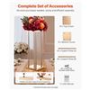 Image 6 : Brand New 10-Piece 23.62-Inch Gold Wedding Flower Stand Set