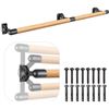 Image 2 : Brand New 6ft Wall Mounted Traditional Wood Ballet Barre System – Height Adjustable- Dolibe
