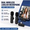 Image 1 : Brand New K1 Dual Wireless Lavalier Microphone Kit USB-C – 2 Mics