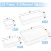 Image 3 : Brand New Vtopmart 25-Piece Clear Plastic Drawer Organizer Set – 4 Sizes