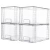 Image 7 : Brand New Vtopmart 4-Pack Clear Stackable Storage Drawers with Handles