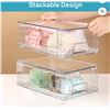 Image 4 : Brand New Vtopmart 4-Pack Clear Stackable Storage Drawers with Handles