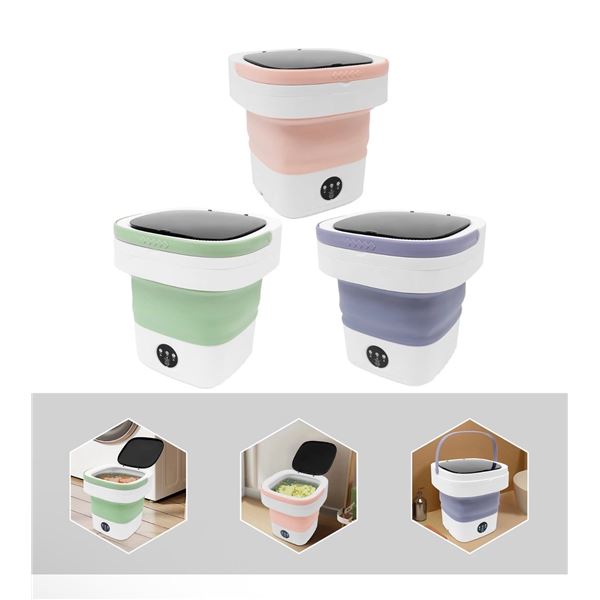 Brand New Foldable Portable Mini Washing Machine – 1 Unit – Assorted Colours
