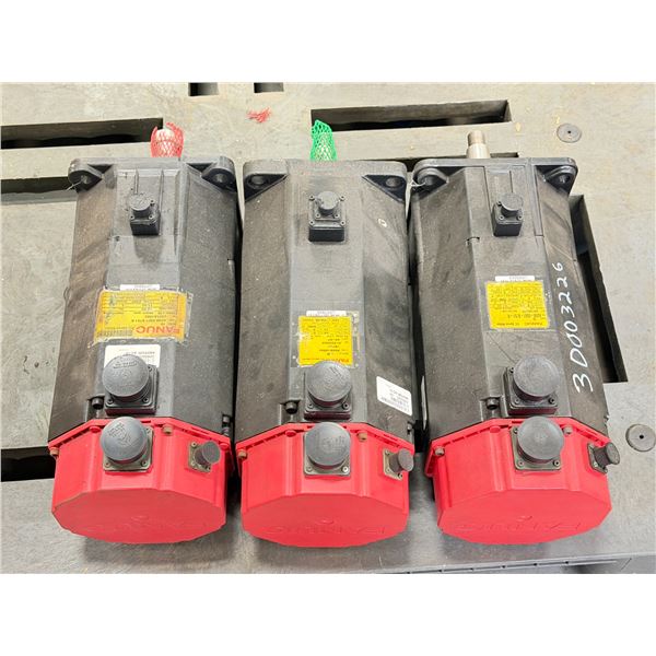 (3) Fanuc #A06B-0501-B751 &  #A06B-0501-B751-R AC Servo Motors