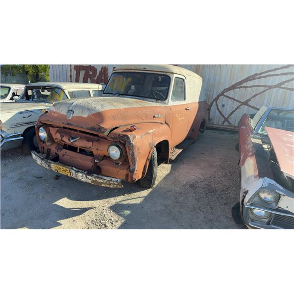 1953-1955 Ford F-100 Panel Truck, Two-Tone. No TOD.