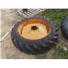Image 1 : Rear Tractor Rim with Tire, 15.5-38. Fluid Filled