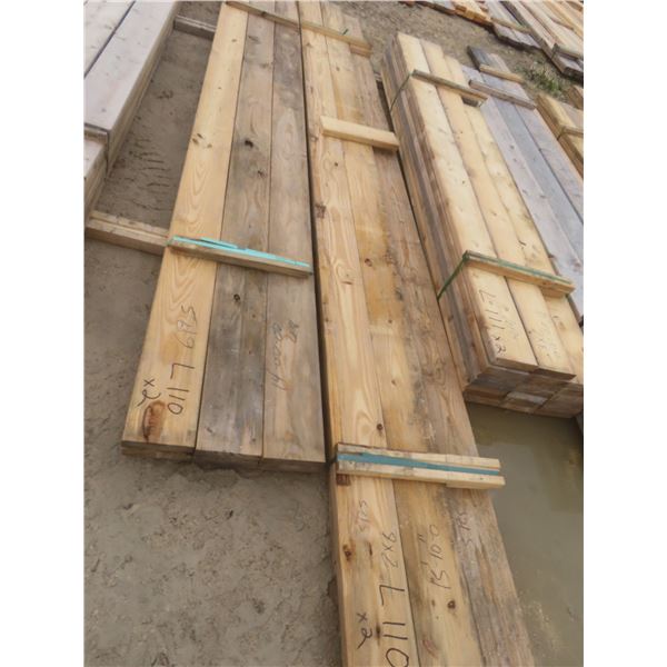 11 Pieces 2" × 8" × 14 ft – 15 ft 10" Lumber