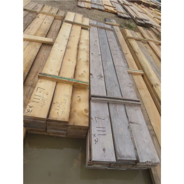 38 Pieces 2" × 8" × 10 ft – 10 ft 10" Lumber
