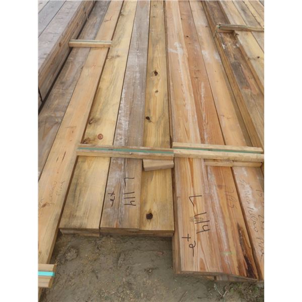 15 Pieces 2" × 8" × 13 ft 8" – 15 ft 11" Southern Yellow Pine Lumber