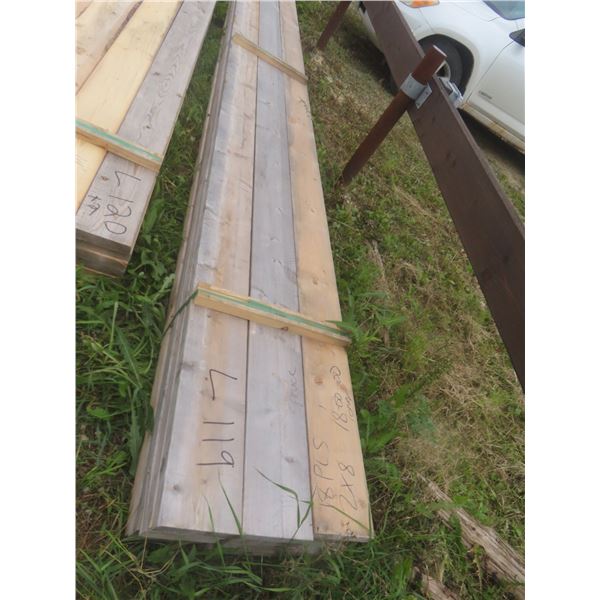 18 Pieces 2" × 8" × 18 ft Lumber