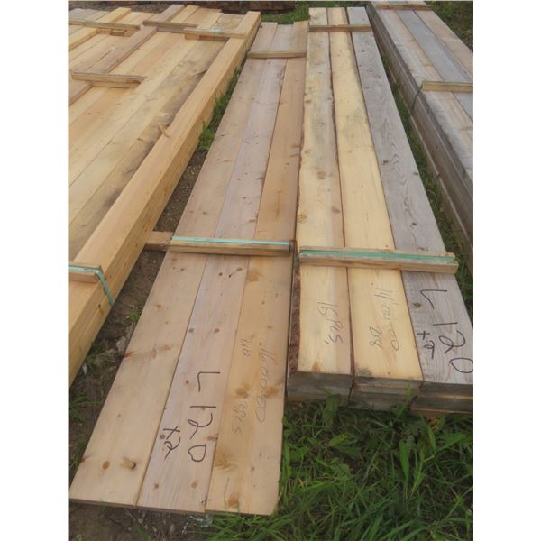18 Pieces 2" × 8" × 14 ft – 16 ft Lumber