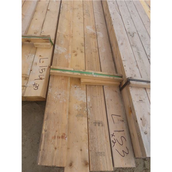37 Pieces 2" × 6" × 10 ft – 11 ft Lumber