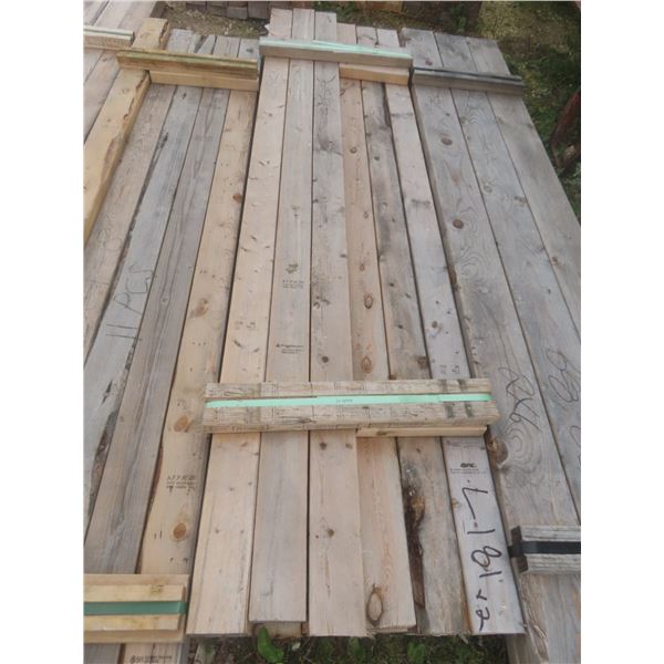 23 Pieces 2" × 4" × 7 ft – 7 ft 4" Lumber