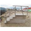 Image 1 : 5-Step Wood Stairs with Hand Railing, 38" H × 66" W