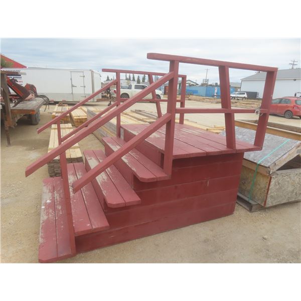 5-Step Stairs with Hand Railing, 38" H × 66" W
