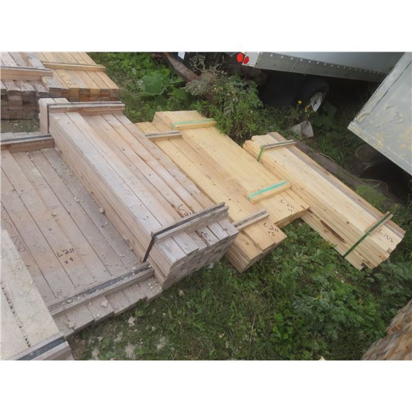 123 Pieces 2" × 4" and 12 Pieces 2" × 6" Lumber, 5 ft Long