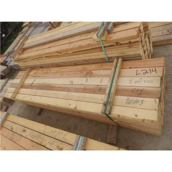 60 Pieces 2" × 4" × 8 ft Lumber
