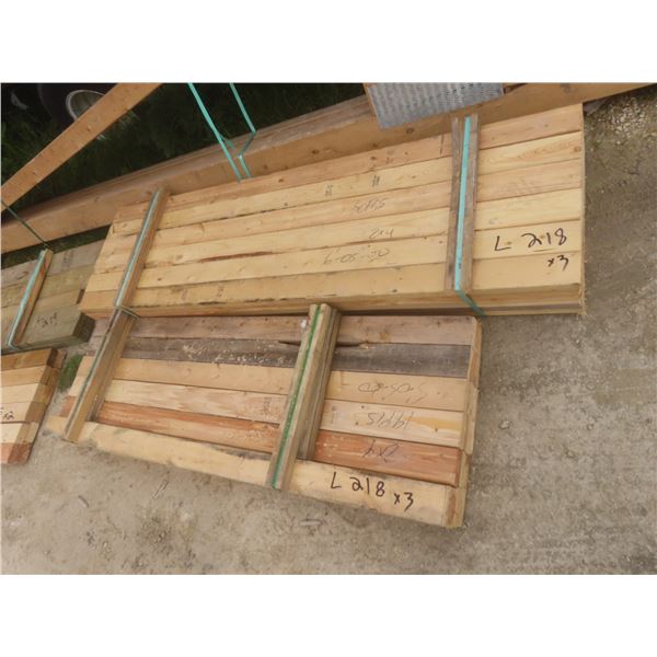 54 Pieces 2" × 4" × 5 ft 5" – 7 ft Lumber