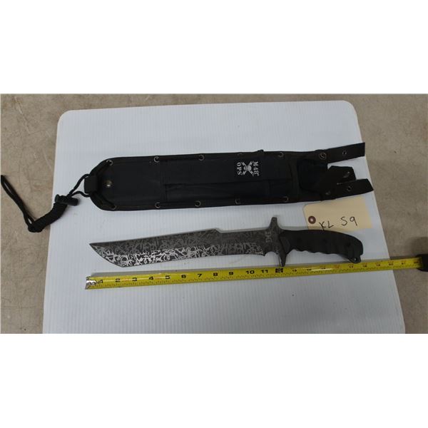 M48 OPS Tactical Knife and Sheath, 17-1/2” Overall