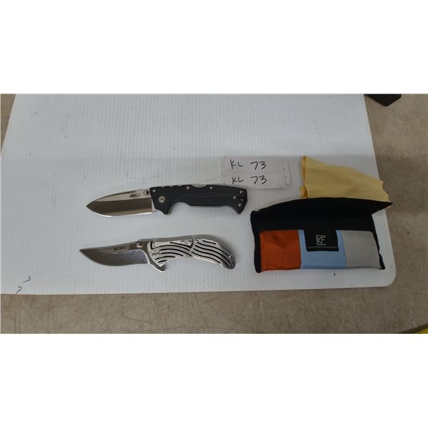 Two Folding Knives: Cold Steel AD-10 and CRKT M16-14SFG